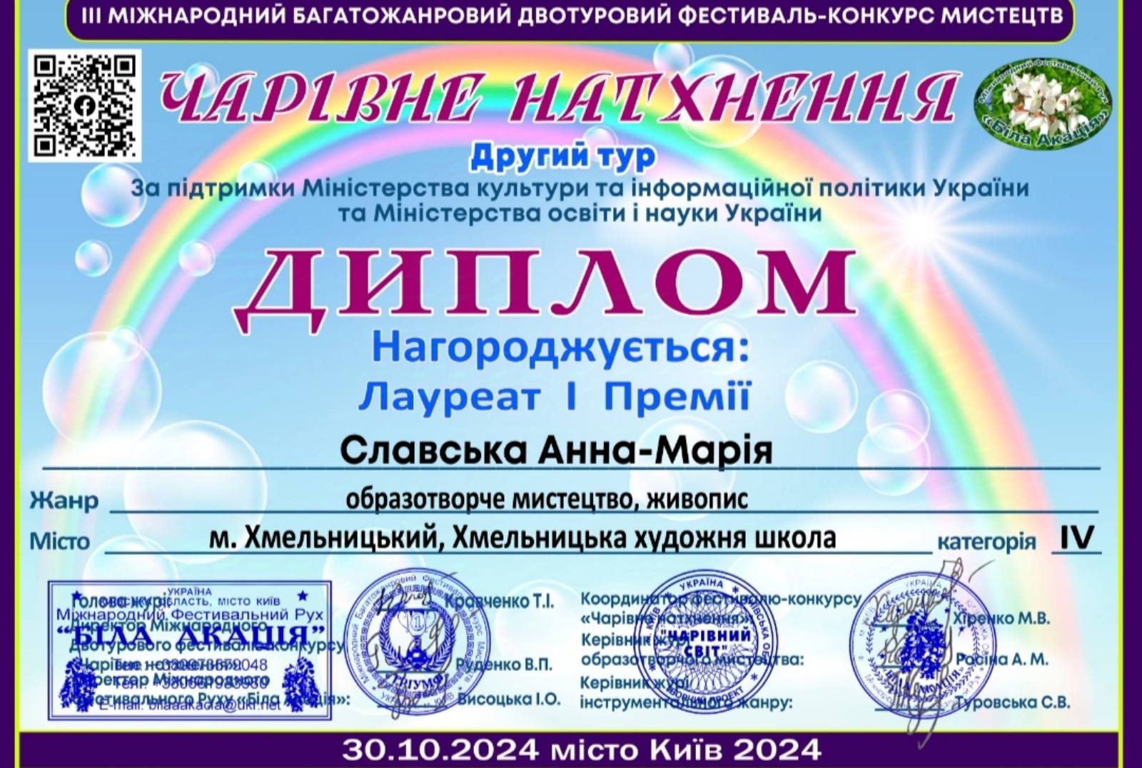 «Чарівне натхнення» Анни-Марії Славської